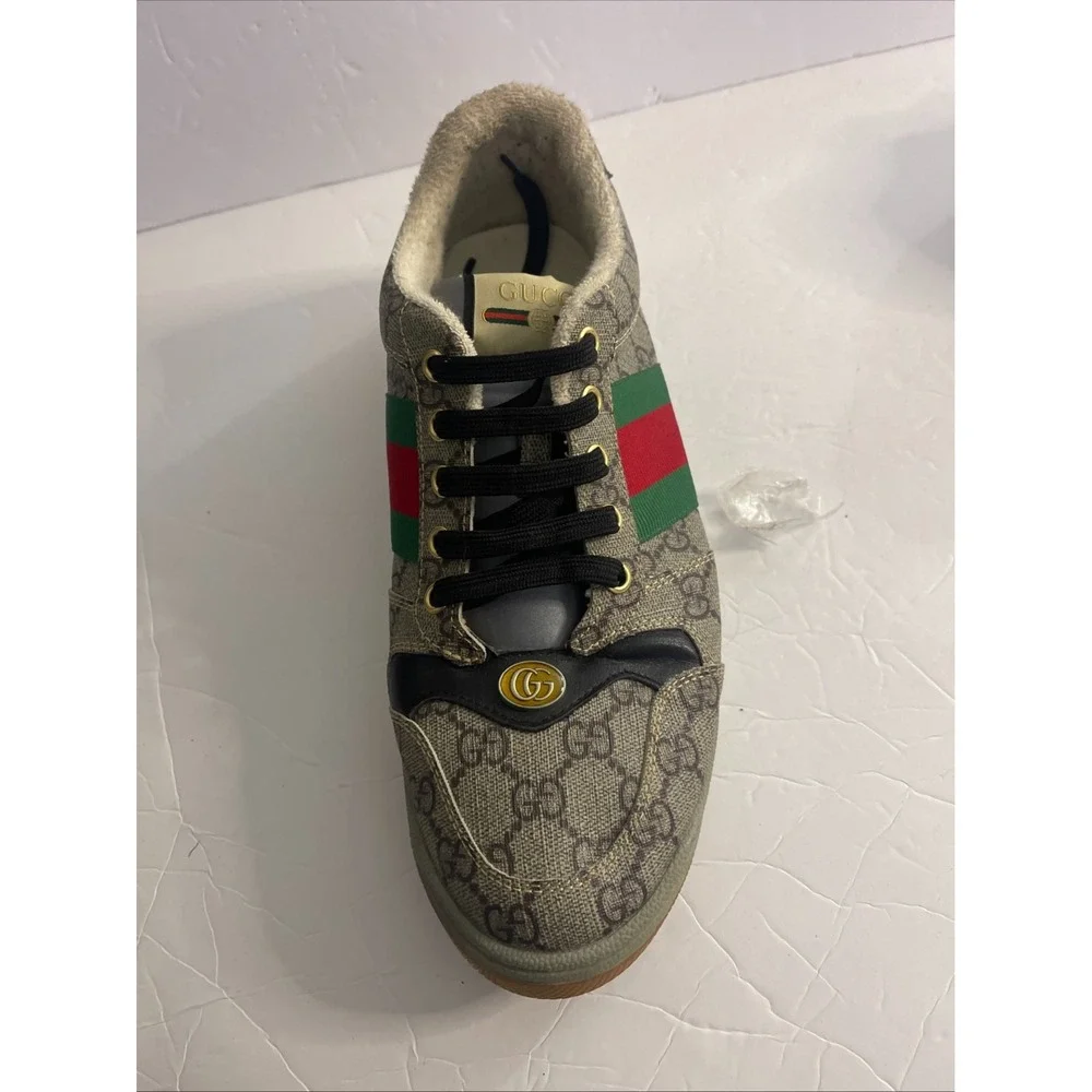 Gucci Screener GG‎ Canvas Low-Top Sneakers Size 10 - Picture 2 of 16